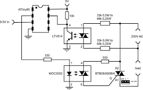Voltage Controlled Dimmer With An Attiny85 Electronic Schematics Arduino Electronics Circuit