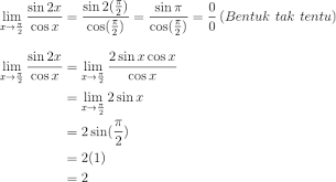 Maybe you would like to learn more about one of these? Limit Fungsi Trigonometri