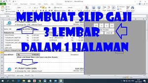 Kemudian bagaimana cara membuat slip gaji karyawan? Cara Membuat 3 Slip Gaji Dalam 1 Lembar Youtube