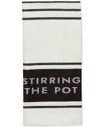 Find a sophisticated & iconic kitchen collection at kate spade new york. Kate Spade Diner Stirring The Pot Black Stripe Kitchen Towel