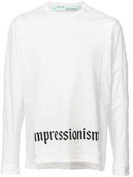 off white shirt effect sleeves t shirt