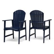 Christopher Knight Home Malibu Acacia Wood Adirondack Outdoor Dining Chairs Set Of 2 Blue Navy Pati In 2020 Patio Dining Chairs Outdoor Dining Chairs Patio Dining