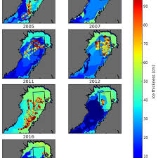 Ice Chart On The Background And 1 Nautical Mile Averaged