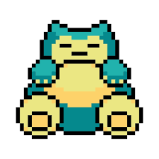 Pixel Art Of A Sleeping Snorlax Pixel Art Snorlax Snorlax Sleeping