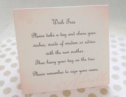 If the baby shower is formal write the mother's (and father's) proper name, also if you only know the expectant mother / father in a professional setting. Wish Card Instruction Sign Baby Shower Wish Por Piccadillystation 4 00 Baby Shower Cards Baby Shower Greetings Baby Shower Wishes