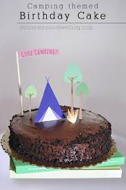 All ready for a camping adventure! Camping Themed Birthday Cake