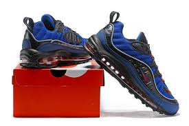 Genuine Nike Air Max Og 98 Gundam Navy Blue Black Red Sport Running Shoe Running Shoes On Sale Red Sneakers Running Sport Shoes