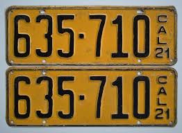 Black And Yellow California License Plate Old California License Plates 1921 Repainted Old License Plates License Plate License Plate Art