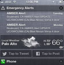 An amber alert (also amber alert) or a child abduction emergency alert (same code: New Digital Amber Alerts Could Create A Backlash All Tech Considered Npr