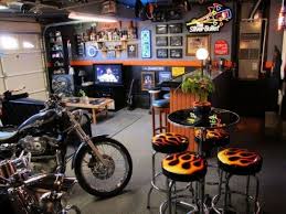 Harley Davidson Home Decor How To Make Decoracao De Garagem Espaco Masculino Na Garagem Garagem Bar