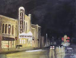 Recent house painting reviews in ann arbor. Night Time At Michigan Theater Ann Arbor Mi Painting By Yoshiko Mishina