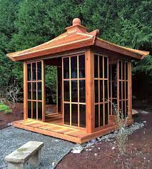 Kikue S Tea House Options 12ft L X 10ft W Redwood With Door Handle Interior Decking With External Decking Up Japanese Tea House Tea House Design Tea House