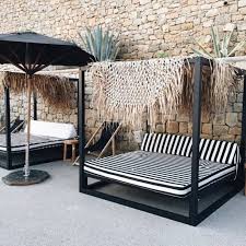 65 Outdoor Bed Ideas For Relaxing With Nature And Escape The Stuffy Indoors Outdoor Bed Black Patio Furniture Diy Patio Furniture