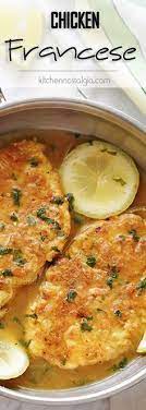 Chicken Francese Recipe Chicken Cutlet Recipes Chicken Recipes Chicken Dinner