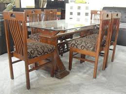 Six Seater Dining Table In Our Stock Made In Solid Wood Glass Top Good Condition Http Usedfurnitures In Product Six S Dining Table Furniture Home Furniture