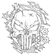 Punisher Skull Tattoo By Metacharis On Deviantart Punisher Skull Tattoo Punisher Artwork Skull Coloring Pages