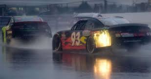 Just when nascar seems to have social distancing down pat, rain and thunderstorms threaten the sport's return to action at darlington raceway. Nascar Rain Wreaks Havoc On Xfinity Roval Race And Fans Love It