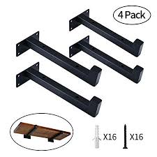 Maybe you would like to learn more about one of these? Floating Shelf Brackets 8 Inch Black Heavy Duty Folding Wall Shelving Metal Shelf Bracket Wall Shelf Brackets Decorative 4 Pack Walmart Canada