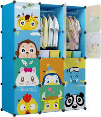 George&danis portable closet wardrobe dresser armoire plastic storage cube organizer for teenagers kids shelf, pink, 14 inches depth, 3x4 tiers 4.2 out of 5 stars 361 $68.99 $ 68. Amazon Com Kousi Kids Dresser Kid Clothes Storage Organizer Baby Dresser Kid Closet Baby Clothes Storage Cabinet For Kids Room Baby Wardrobe Toddler Closet Childrens Dresser Blue 8 Cubes 2 Hanging Sections Home