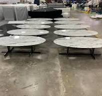 Black Base Gold Inlaid Jade High Gloss Marble Coffee Table
