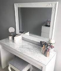 Gorgeous Upcycle On This Dressing Table Using The Marble In Marmi Grey Don T F Dressing Room Decor Dressing Table Makeover Ideas Dressing Table Decor