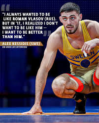 Sveriges alex kessidis (blått) förlorade mot rafig huseynov, azerbajdzjan, i åttondelsfinalen. United World Wrestling No Twitter I Always Wanted To Be Like Roman Vlasov Rus But In 17 I Realized I Don T Want To Be Like Him I Want To Be Better