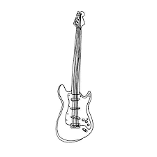 Black And White Electric Guitar Drawing Electric Guitar Guitar Doodle Guitar Drawing Electric Guitar Art