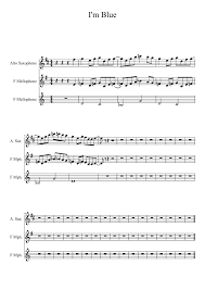 I M Blue Sheet Music For Saxophone Alto French Horn Mixed Trio Musescore Com Top free images & vectors for eiffel 65 blue in png, vector, file, black and white, logo, clipart, cartoon and transparent. blue sheet music for saxophone alto