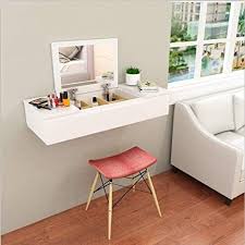 New Wall Mounted Makeup Cabinet Dressing Table Wall Shelf Floating Shelf Jewelry Cosmetic Storage Cabinet Living Room Bedroom Bedside Cabinet With Drawer Wooden In 2020 Floating Shelves Bedroom Small Dressing Rooms Dressing