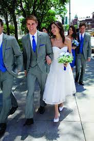 When shopping for a silver wedding dress you will find plenty of bridal boutiques will have white or why wear a blue wedding dress and what is its meaning? Groom Trends Spring And Summer Colors By Jos A Bank S Marriage Proposal On The Knot S Howtheyasked Com Royal Blue Wedding Groom Trends Wedding Dresses