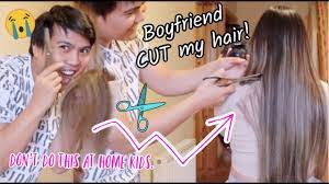 Boyfriend Cuts Girlfriend S Long Hair Youtube