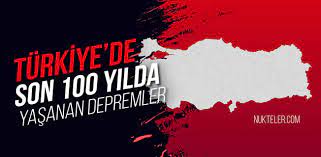 1 şubat 2021 ege denizi, karaburun (i̇zmir) açıkları mw 5.1 depremine i̇lişkin ön türkiye deprem tehlike haritası. Turkiye De Meydana Gelen Son Buyuk Depremler Nukteler
