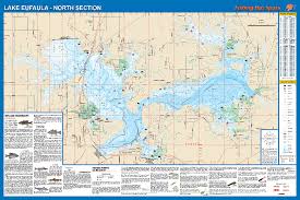 Did we mention how big this lake is? Eufaula Fishing Map Lake North North Of Hwy 9 Bridge Fishing Map