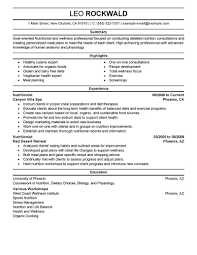 best nutritionist resume exle