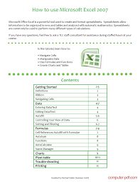 Pdf] How To Use Microsoft Excel 2007 Free Tutorial For Beginners