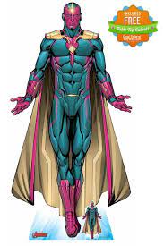Vision Android Avenger Official Lifesize Marvel Cardboard Cutout Vision Marvel Comics Marvel Comics Art Marvel Vision