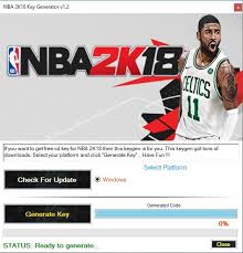 Nba 2k18 Key Generator V1 2 Gratis Keys Generate Key Nba Generation