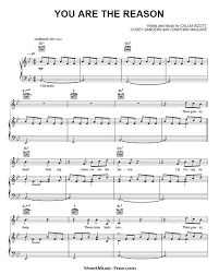 Download You Are The Reason Sheet Music Calum Scott Sheet Music Keyboard Sheet Music Piano Sheet Music Free