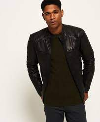 Superdry Ie Iconic Leather Racer Jacket Mens Jackets Casual Casual Jacket Superdry Jackets