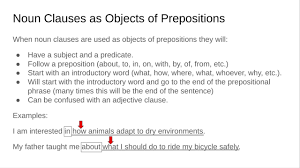 Noun clauses start with a pronoun or subordinating conjunction. Noun Clauses As Objects Of Prepositions Grammar 8 10 Google Slides Youtube