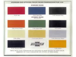 1938 Chevrolet Truck Colors Jim Carter Truck Parts