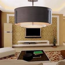 Additionally, these light fixtures are available in a wide variety of styles and finishes, offering a selection of choices for every decor style. Fabric Drum Semi Flush Mount Light Dining Room 3 4 Lights Rustic Style Led Light Fixture In Black Takeluckhome Com