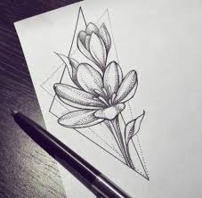 Best Flowers Design Drawing Tattoo Sketch Ideas Flower Drawing Design Tattoo Sketches Geometric Tattoo