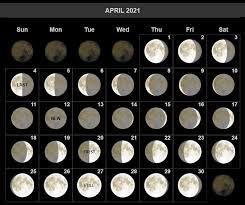 Free Download April 2021 Lunar Calendar Save And Print It On Any Paper Moon Phase Calendar Moon Date Lunar Calendar