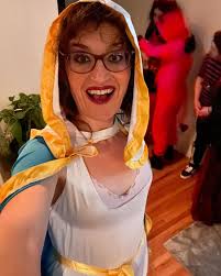 Happy Halloween! I'm Slutty Virgin Mary. Just because I'm dressed this way  doesn't mean I wasn't Immaculately Conceived! Also, I had to explain what I  was all night because all my friends