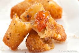 Fried Manchego With Tomato And Orange Blossom Jam Recipe Food Global Recipes Delicious