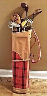 Vintage Golf Club Clubs With Golf Bag Driver Iron Set 2 3 5 6 7 8 9 Wood Cover Vintage Golf Golf Bags Vintage Golf Clubs