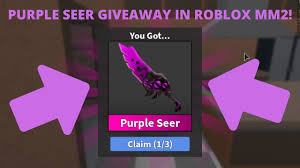 Subsequently, one may also ask, how many legendaries is a seer worth? Purple Seer Giveaway In Roblox Mm2 Mega Giveaway Part 2 New Update Youtube