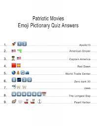 Nov 02, 2021 · independence day trivia quiz quiz #109,431. Free Printable Patriotic Movies Emoji Pictionary Quiz In 2021 Patriotic Movies Guess The Emoji Answers Guess The Emoji
