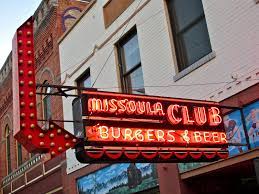 Missoula Club Missoula Mt Vintage Neon Signs Typographic Logo Design Missoula